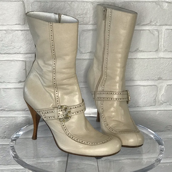 Eliza di Venezia Shoes - Eliza di Venezia Stylish Boots Winter White 40.5